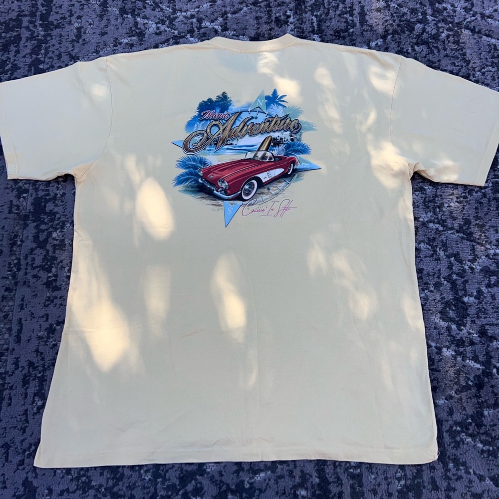 Vintage island adventures yellow tee